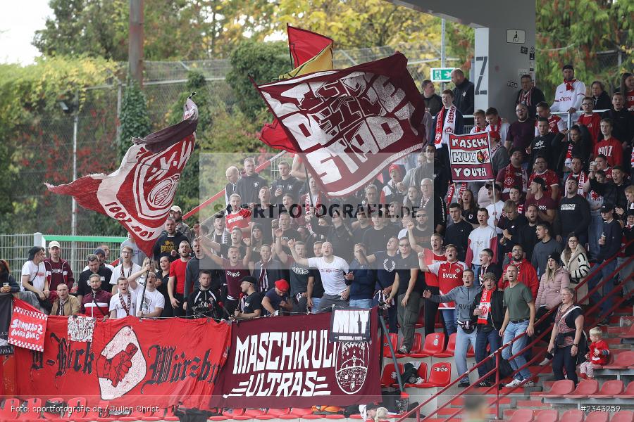 Fans, FLYERALARM Arena, Würzburg, 15.10.2022, sport, action, BFV, Fussball, Oktober 2022, Saison 2022/2023, 17. Spieltag, 4. Liga, RLB, Regionalliga Bayern, SGF, FWK, SpVgg Greuther Fürth II, FC Würzburger Kickers - Bild-ID: 2343259