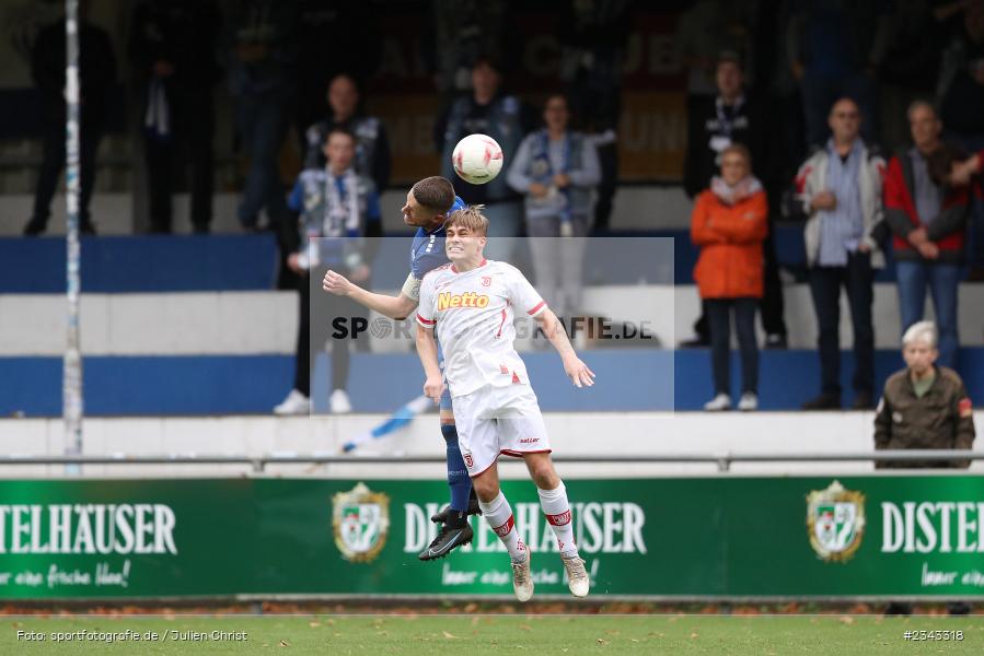 Dennie Michel, Sepp Endres Sportanlage, Würzburg, 15.10.2022, sport, action, BFV, Fussball, Oktober 2022, Saison 2022/2023, 15. Spieltag, 5. Liga, SSV, FV04, BAY, Bayernliga Nord, SSV Jahn Regensburg II, Würzburger FV - Bild-ID: 2343318
