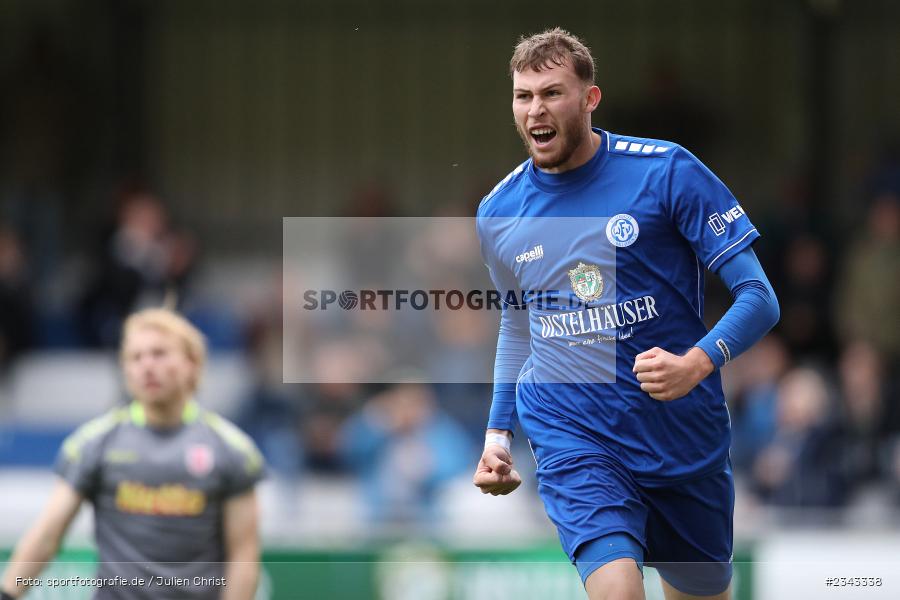 Torjubel, Julian Wild, Sepp Endres Sportanlage, Würzburg, 15.10.2022, sport, action, BFV, Fussball, Oktober 2022, Saison 2022/2023, 15. Spieltag, 5. Liga, SSV, FV04, BAY, Bayernliga Nord, SSV Jahn Regensburg II, Würzburger FV - Bild-ID: 2343338