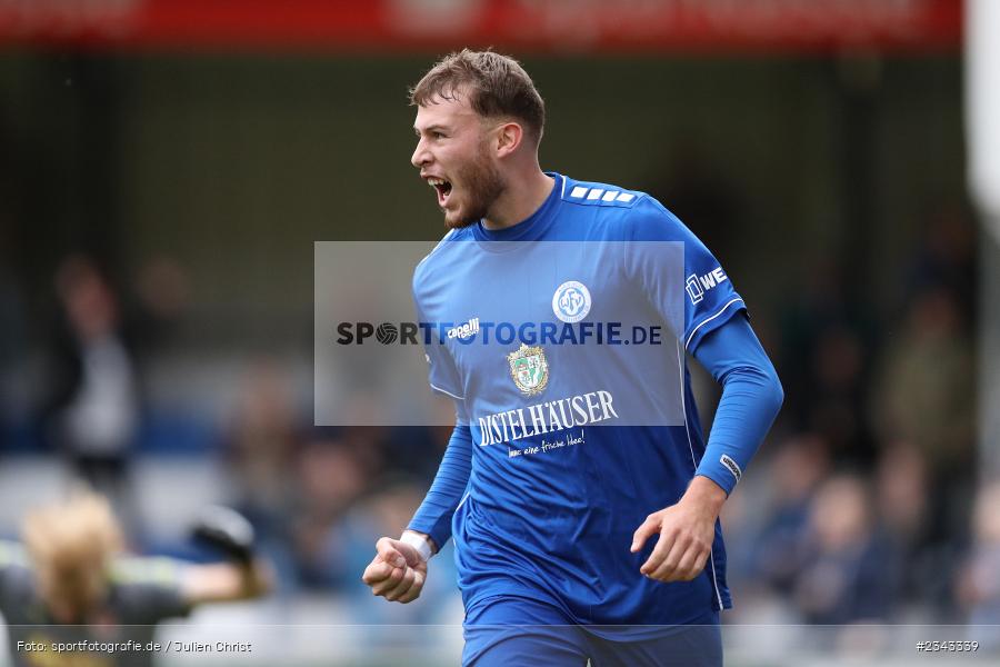 Torjubel, Julian Wild, Sepp Endres Sportanlage, Würzburg, 15.10.2022, sport, action, BFV, Fussball, Oktober 2022, Saison 2022/2023, 15. Spieltag, 5. Liga, SSV, FV04, BAY, Bayernliga Nord, SSV Jahn Regensburg II, Würzburger FV - Bild-ID: 2343339