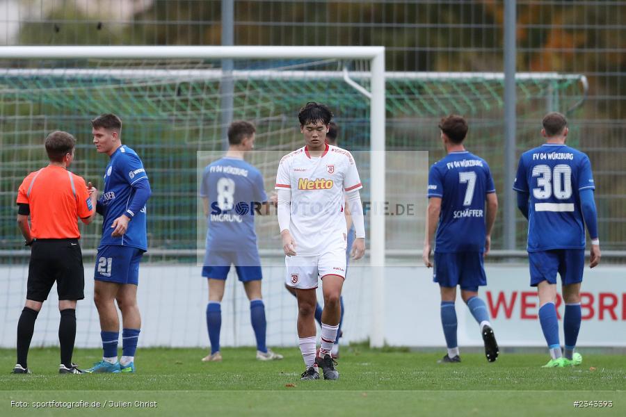Taeho Kim, Sepp Endres Sportanlage, Würzburg, 15.10.2022, sport, action, BFV, Fussball, Oktober 2022, Saison 2022/2023, 15. Spieltag, 5. Liga, SSV, FV04, BAY, Bayernliga Nord, SSV Jahn Regensburg II, Würzburger FV - Bild-ID: 2343393
