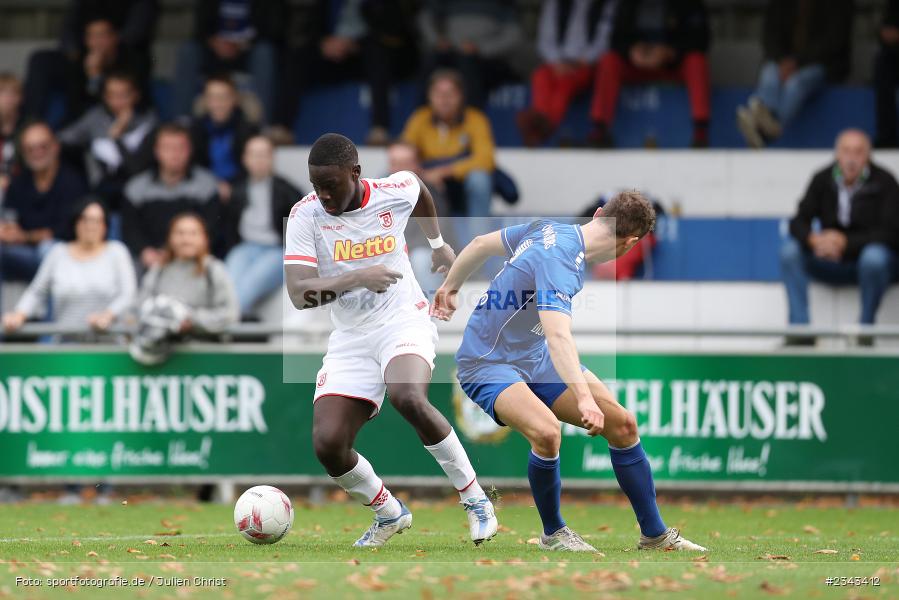 Kelvin Onuigwe, Sepp Endres Sportanlage, Würzburg, 15.10.2022, sport, action, BFV, Fussball, Oktober 2022, Saison 2022/2023, 15. Spieltag, 5. Liga, SSV, FV04, BAY, Bayernliga Nord, SSV Jahn Regensburg II, Würzburger FV - Bild-ID: 2343412