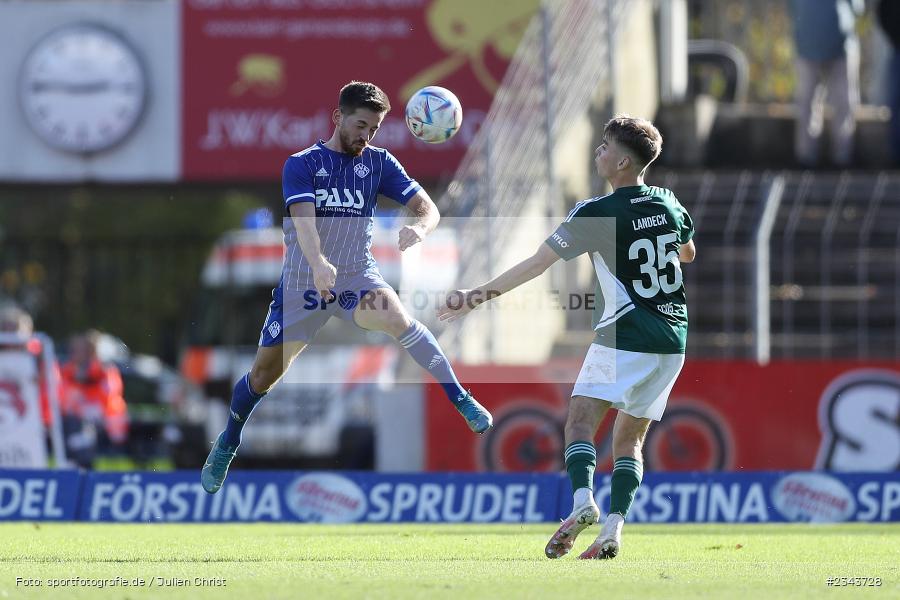 Silas Tom Zehnder, Sachs-Stadion, Schweinfurt, 22.10.2022, sport, action, BFV, Fussball, Oktober 2022, Saison 2022/2023, RLB, Regionalliga Bayern, SVA, FC05, SV Viktoria Aschaffenburg, 1. FC Schweinfurt 05 - Bild-ID: 2343728
