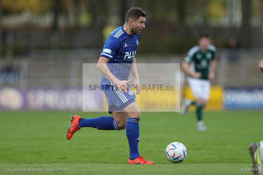 Benjamin Baier, Sachs-Stadion, Schweinfurt, 22.10.2022, sport, action, BFV, Fussball, Oktober 2022, Saison 2022/2023, RLB, Regionalliga Bayern, SVA, FC05, SV Viktoria Aschaffenburg, 1. FC Schweinfurt 05 - Bild-ID: 2343743