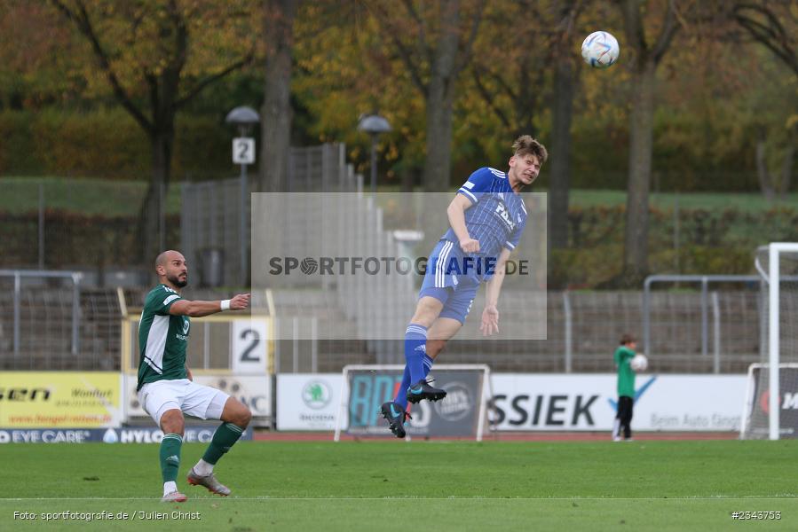 Niklas Borger, Sachs-Stadion, Schweinfurt, 22.10.2022, sport, action, BFV, Fussball, Oktober 2022, Saison 2022/2023, RLB, Regionalliga Bayern, SVA, FC05, SV Viktoria Aschaffenburg, 1. FC Schweinfurt 05 - Bild-ID: 2343753 Niklas Borger, Sachs-Stadion, Schweinfurt, 22.10.2022, sport, action, BFV, Fussball, Oktober 2022, Saison 2022/2023, RLB, Regionalliga Bayern, SVA, FC05, SV Viktoria Aschaffenburg, 1. FC Schweinfurt 05 - Bild-ID: 2343753