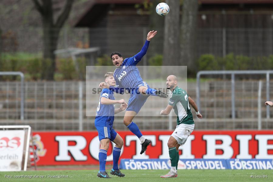 Hamza Boutakhrit, Sachs-Stadion, Schweinfurt, 22.10.2022, sport, action, BFV, Fussball, Oktober 2022, Saison 2022/2023, RLB, Regionalliga Bayern, SVA, FC05, SV Viktoria Aschaffenburg, 1. FC Schweinfurt 05 - Bild-ID: 2343785