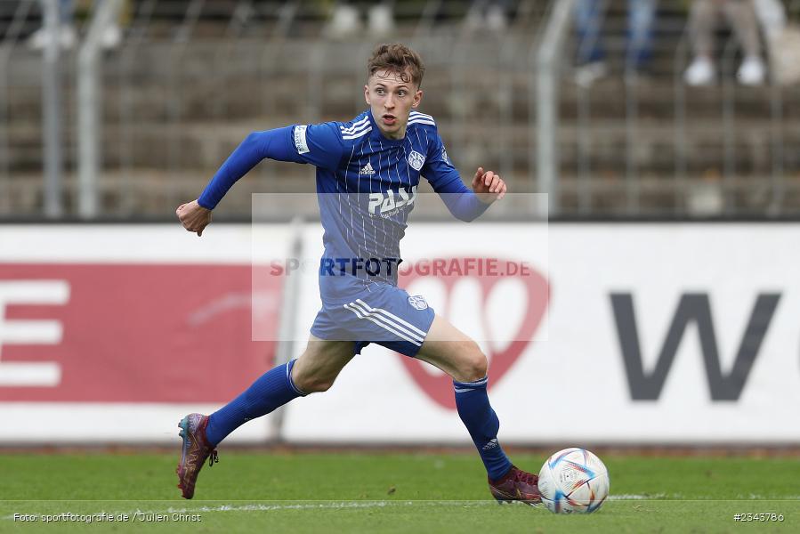 Benedict Laverty, Sachs-Stadion, Schweinfurt, 22.10.2022, sport, action, BFV, Fussball, Oktober 2022, Saison 2022/2023, RLB, Regionalliga Bayern, SVA, FC05, SV Viktoria Aschaffenburg, 1. FC Schweinfurt 05 - Bild-ID: 2343786
