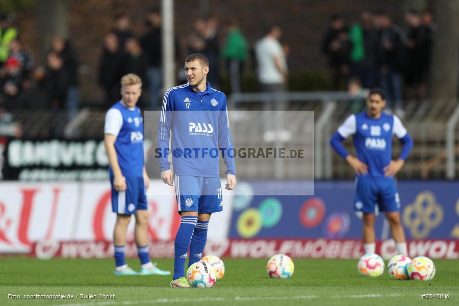 Niklas Meyer, Sachs-Stadion, Schweinfurt, 22.10.2022, sport, action, BFV, Fussball, Oktober 2022, Saison 2022/2023, RLB, Regionalliga Bayern, SVA, FC05, SV Viktoria Aschaffenburg, 1. FC Schweinfurt 05 - Bild-ID: 2343816 Niklas Meyer, Sachs-Stadion, Schweinfurt, 22.10.2022, sport, action, BFV, Fussball, Oktober 2022, Saison 2022/2023, RLB, Regionalliga Bayern, SVA, FC05, SV Viktoria Aschaffenburg, 1. FC Schweinfurt 05 - Bild-ID: 2343816