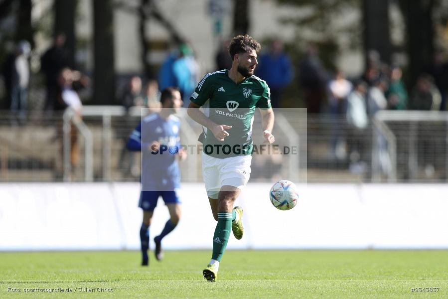 Lucas Zeller, Sachs-Stadion, Schweinfurt, 22.10.2022, sport, action, BFV, Fussball, Oktober 2022, Saison 2022/2023, RLB, Regionalliga Bayern, SVA, FC05, SV Viktoria Aschaffenburg, 1. FC Schweinfurt 05 - Bild-ID: 2343837