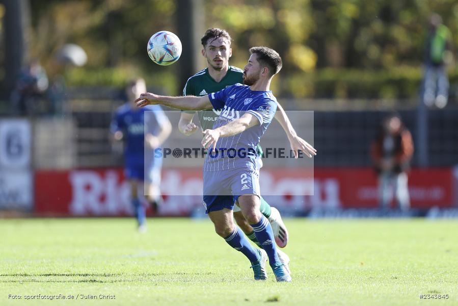 Silas Tom Zehnder, Sachs-Stadion, Schweinfurt, 22.10.2022, sport, action, BFV, Fussball, Oktober 2022, Saison 2022/2023, RLB, Regionalliga Bayern, SVA, FC05, SV Viktoria Aschaffenburg, 1. FC Schweinfurt 05 - Bild-ID: 2343845