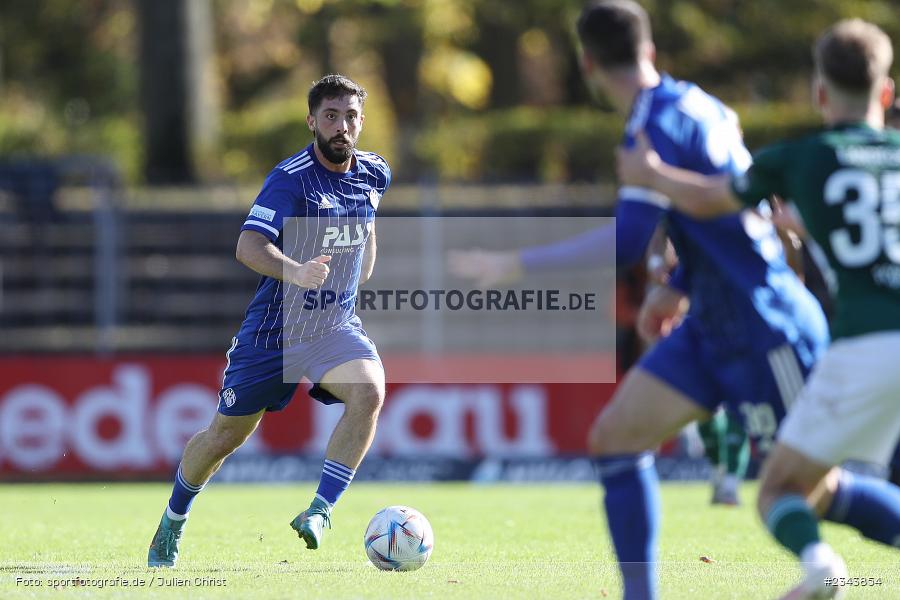 Clay Verkaj, Sachs-Stadion, Schweinfurt, 22.10.2022, sport, action, BFV, Fussball, Oktober 2022, Saison 2022/2023, RLB, Regionalliga Bayern, SVA, FC05, SV Viktoria Aschaffenburg, 1. FC Schweinfurt 05 - Bild-ID: 2343854