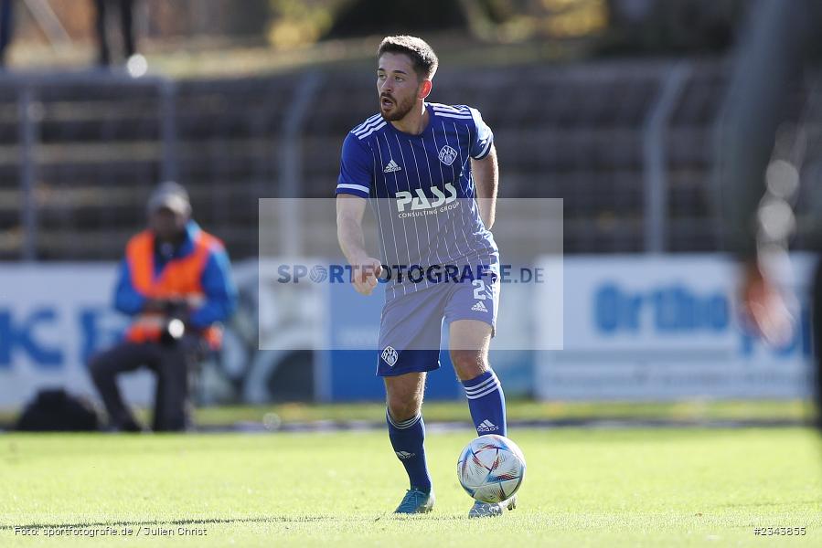 Silas Tom Zehnder, Sachs-Stadion, Schweinfurt, 22.10.2022, sport, action, BFV, Fussball, Oktober 2022, Saison 2022/2023, RLB, Regionalliga Bayern, SVA, FC05, SV Viktoria Aschaffenburg, 1. FC Schweinfurt 05 - Bild-ID: 2343855