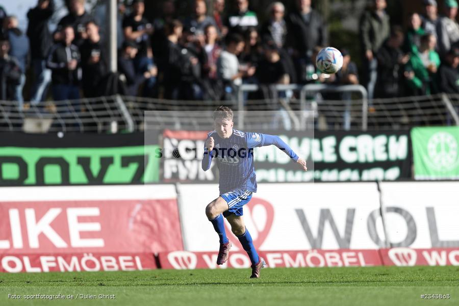 Benedict Laverty, Sachs-Stadion, Schweinfurt, 22.10.2022, sport, action, BFV, Fussball, Oktober 2022, Saison 2022/2023, RLB, Regionalliga Bayern, SVA, FC05, SV Viktoria Aschaffenburg, 1. FC Schweinfurt 05 - Bild-ID: 2343863