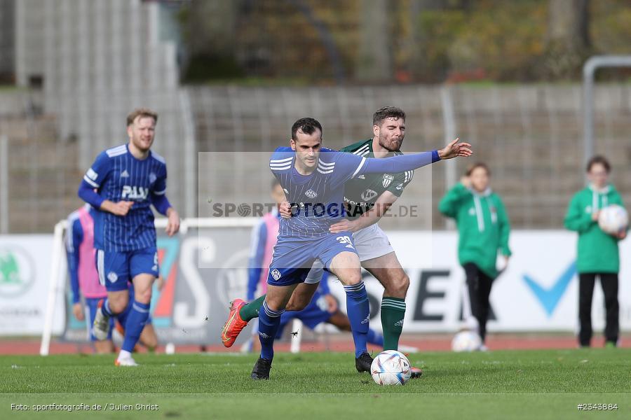 Marco Fritscher, Sachs-Stadion, Schweinfurt, 22.10.2022, sport, action, BFV, Fussball, Oktober 2022, Saison 2022/2023, RLB, Regionalliga Bayern, SVA, FC05, SV Viktoria Aschaffenburg, 1. FC Schweinfurt 05 - Bild-ID: 2343884