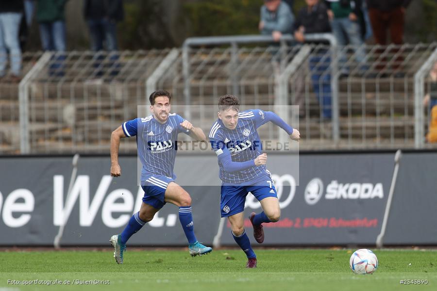 Benedict Laverty, Sachs-Stadion, Schweinfurt, 22.10.2022, sport, action, BFV, Fussball, Oktober 2022, Saison 2022/2023, RLB, Regionalliga Bayern, SVA, FC05, SV Viktoria Aschaffenburg, 1. FC Schweinfurt 05 - Bild-ID: 2343890