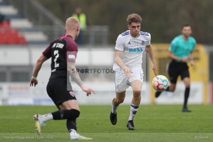 Florian Pieper, Stadion am Schönbusch, Aschaffenburg, 29.10.2022, sport, action, BFV, Fussball, Oktober 2022, Saison 2022/2023, 19. Spieltag, Regionalliga Bayern, TSV, SVA, TSV Buchbach, SV Viktoria Aschaffenburg - Bild-ID: 2344345 Florian Pieper, Stadion am Schönbusch, Aschaffenburg, 29.10.2022, sport, action, BFV, Fussball, Oktober 2022, Saison 2022/2023, 19. Spieltag, Regionalliga Bayern, TSV, SVA, TSV Buchbach, SV Viktoria Aschaffenburg - Bild-ID: 2344345