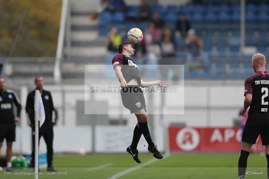 Leon Schmit, Stadion am Schönbusch, Aschaffenburg, 29.10.2022, sport, action, BFV, Fussball, Oktober 2022, Saison 2022/2023, 19. Spieltag, Regionalliga Bayern, TSV, SVA, TSV Buchbach, SV Viktoria Aschaffenburg - Bild-ID: 2344443