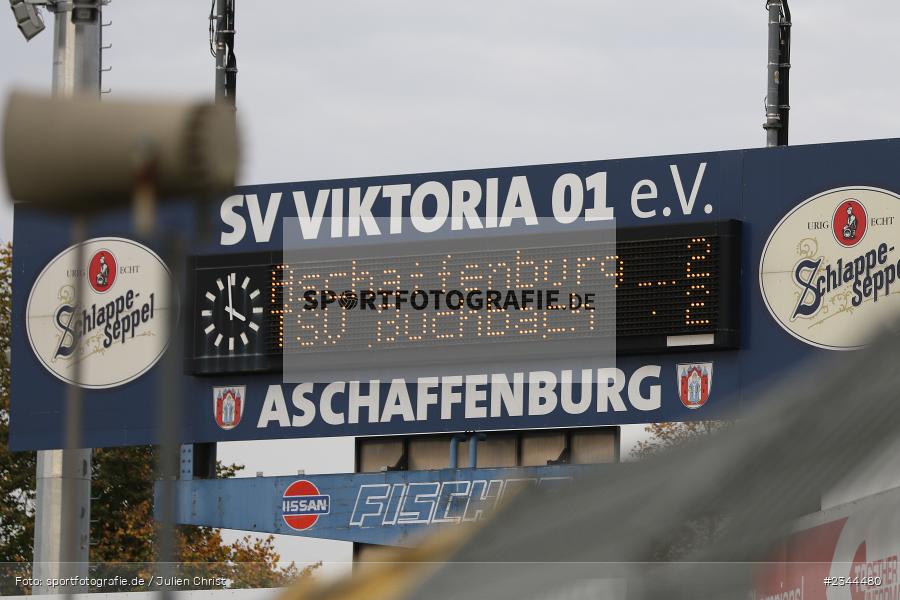 Anzeigetafel, Stadion am Schönbusch, Aschaffenburg, 29.10.2022, sport, action, BFV, Fussball, Oktober 2022, Saison 2022/2023, 19. Spieltag, Regionalliga Bayern, TSV, SVA, TSV Buchbach, SV Viktoria Aschaffenburg - Bild-ID: 2344480