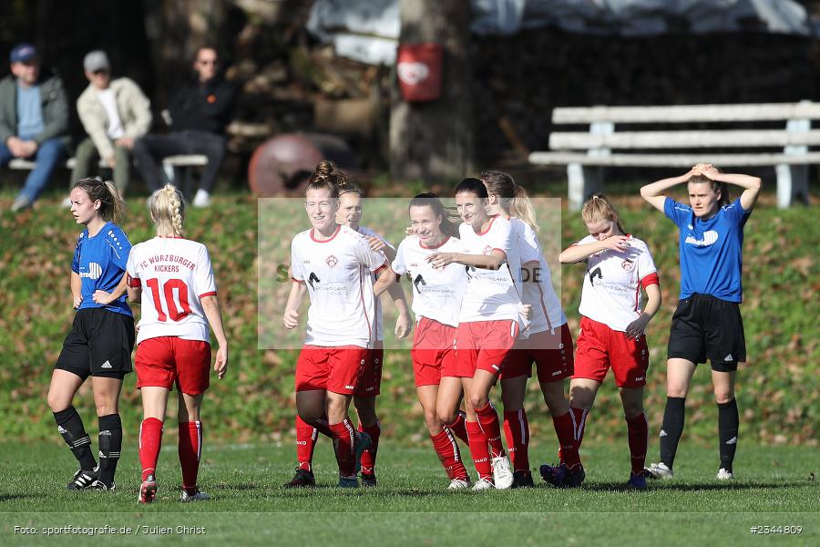 Torjubel, Sportgelände, Adelsberg, 30.10.2022, sport, action, BFV, Fussball, Oktober 2022, Saison 2022/2023, 1. Spieltag, Bezirksoberliga Frauen, FWK, ADB, FC Würzburger Kickers II, SpVgg Adelsberg - Bild-ID: 2344809 Torjubel, Sportgelände, Adelsberg, 30.10.2022, sport, action, BFV, Fussball, Oktober 2022, Saison 2022/2023, 1. Spieltag, Bezirksoberliga Frauen, FWK, ADB, FC Würzburger Kickers II, SpVgg Adelsberg - Bild-ID: 2344809