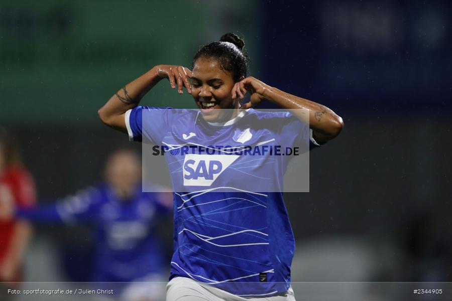 Gia Corley, Dietmar-Hopp-Stadion, Hoffenheim, 04.11.2022, sport, action, DFB, Fussball, November 2022, Saison 2022/2023, 7. Spieltag, FLYERALARM Frauen-Bundesliga, B04, TSG, Bayer 04 Leverkusen, TSG Hoffenheim - Bild-ID: 2344905
