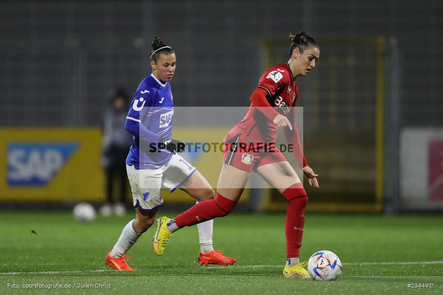 Selina Ostermeier, Dietmar-Hopp-Stadion, Hoffenheim, 04.11.2022, sport, action, DFB, Fussball, November 2022, Saison 2022/2023, 7. Spieltag, FLYERALARM Frauen-Bundesliga, B04, TSG, Bayer 04 Leverkusen, TSG Hoffenheim - Bild-ID: 2344917