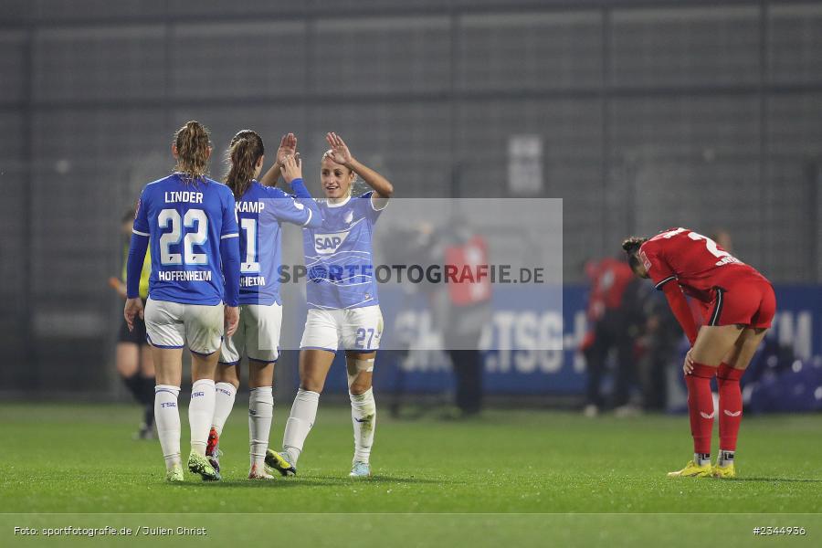 Vanessa Leimenstoll, Dietmar-Hopp-Stadion, Hoffenheim, 04.11.2022, sport, action, DFB, Fussball, November 2022, Saison 2022/2023, 7. Spieltag, FLYERALARM Frauen-Bundesliga, B04, TSG, Bayer 04 Leverkusen, TSG Hoffenheim - Bild-ID: 2344936