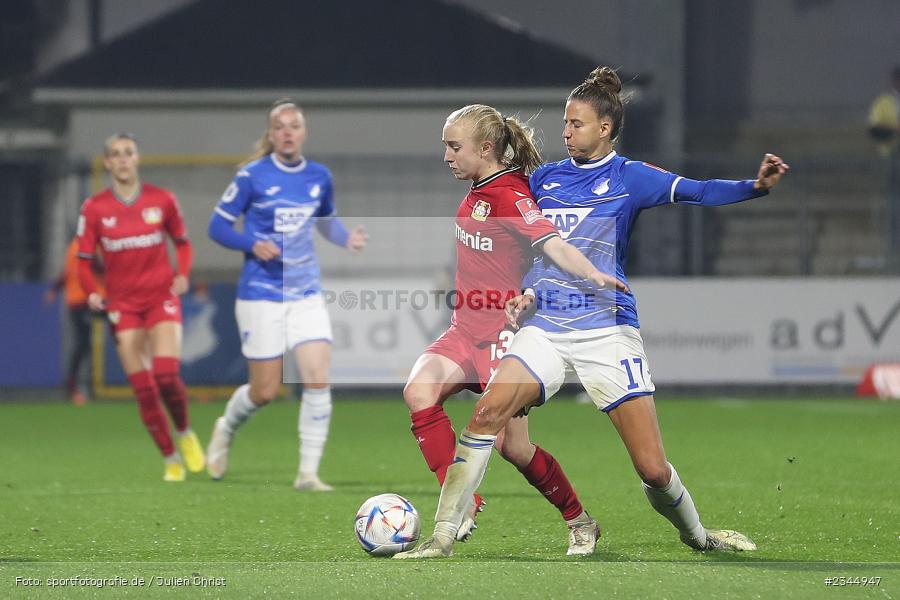 Caroline Siems, Dietmar-Hopp-Stadion, Hoffenheim, 04.11.2022, sport, action, DFB, Fussball, November 2022, Saison 2022/2023, 7. Spieltag, FLYERALARM Frauen-Bundesliga, B04, TSG, Bayer 04 Leverkusen, TSG Hoffenheim - Bild-ID: 2344947