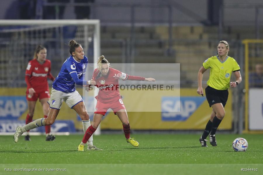 Franziska Harsch, Dietmar-Hopp-Stadion, Hoffenheim, 04.11.2022, sport, action, DFB, Fussball, November 2022, Saison 2022/2023, 7. Spieltag, FLYERALARM Frauen-Bundesliga, B04, TSG, Bayer 04 Leverkusen, TSG Hoffenheim - Bild-ID: 2344962 Franziska Harsch, Dietmar-Hopp-Stadion, Hoffenheim, 04.11.2022, sport, action, DFB, Fussball, November 2022, Saison 2022/2023, 7. Spieltag, FLYERALARM Frauen-Bundesliga, B04, TSG, Bayer 04 Leverkusen, TSG Hoffenheim - Bild-ID: 2344962
