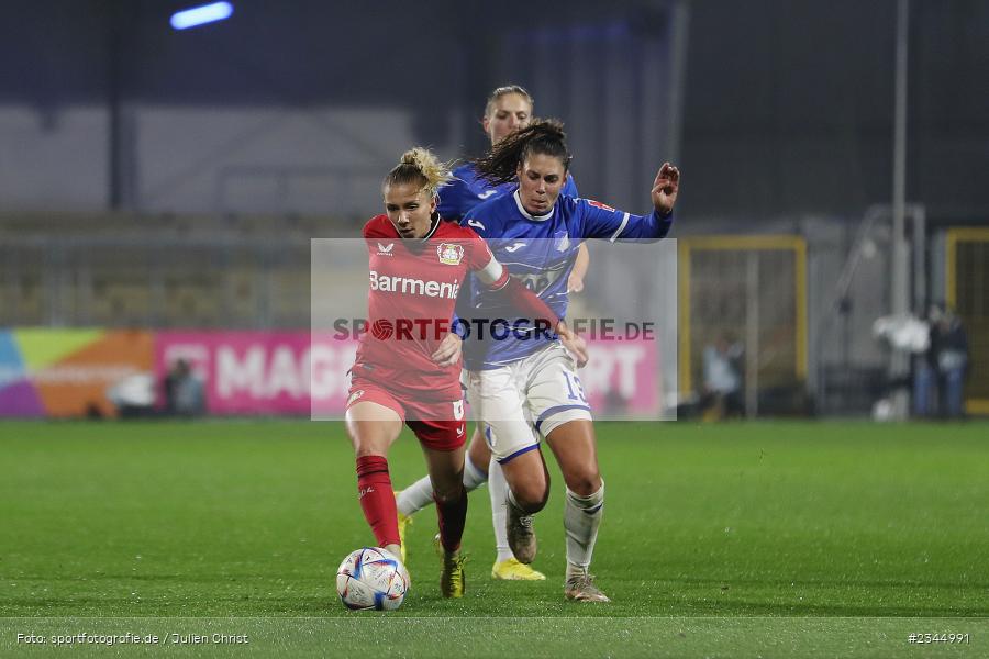 Elisa Senß, Dietmar-Hopp-Stadion, Hoffenheim, 04.11.2022, sport, action, DFB, Fussball, November 2022, Saison 2022/2023, 7. Spieltag, FLYERALARM Frauen-Bundesliga, B04, TSG, Bayer 04 Leverkusen, TSG Hoffenheim - Bild-ID: 2344991