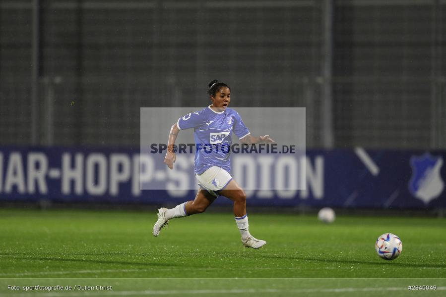 Gia Corley, Dietmar-Hopp-Stadion, Hoffenheim, 04.11.2022, sport, action, DFB, Fussball, November 2022, Saison 2022/2023, 7. Spieltag, FLYERALARM Frauen-Bundesliga, B04, TSG, Bayer 04 Leverkusen, TSG Hoffenheim - Bild-ID: 2345049 Gia Corley, Dietmar-Hopp-Stadion, Hoffenheim, 04.11.2022, sport, action, DFB, Fussball, November 2022, Saison 2022/2023, 7. Spieltag, FLYERALARM Frauen-Bundesliga, B04, TSG, Bayer 04 Leverkusen, TSG Hoffenheim - Bild-ID: 2345049