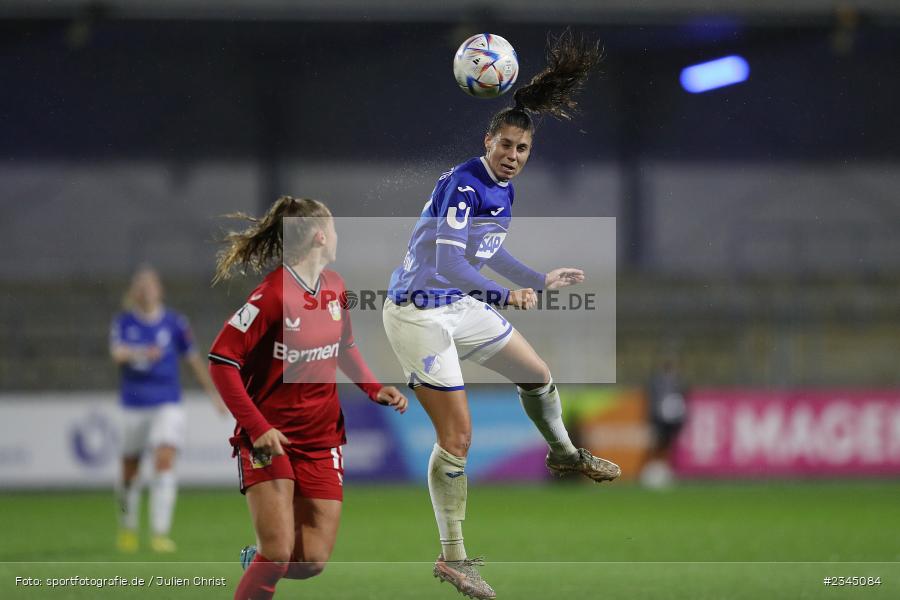 Isabella Hartig, Dietmar-Hopp-Stadion, Hoffenheim, 04.11.2022, sport, action, DFB, Fussball, November 2022, Saison 2022/2023, 7. Spieltag, FLYERALARM Frauen-Bundesliga, B04, TSG, Bayer 04 Leverkusen, TSG Hoffenheim - Bild-ID: 2345084
