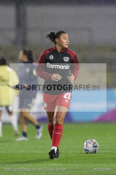 Ria Clara Fröhlich, Dietmar-Hopp-Stadion, Hoffenheim, 04.11.2022, sport, action, DFB, Fussball, November 2022, Saison 2022/2023, 7. Spieltag, FLYERALARM Frauen-Bundesliga, B04, TSG, Bayer 04 Leverkusen, TSG Hoffenheim - Bild-ID: 2345089
