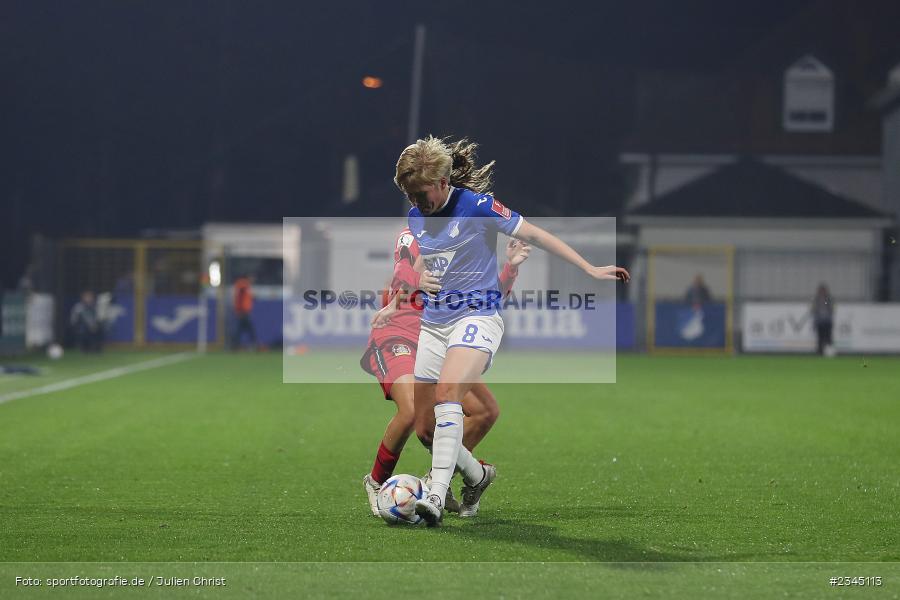 Sofie Lena Zdebel, Dietmar-Hopp-Stadion, Hoffenheim, 04.11.2022, sport, action, DFB, Fussball, November 2022, Saison 2022/2023, 7. Spieltag, FLYERALARM Frauen-Bundesliga, B04, TSG, Bayer 04 Leverkusen, TSG Hoffenheim - Bild-ID: 2345113 Sofie Lena Zdebel, Dietmar-Hopp-Stadion, Hoffenheim, 04.11.2022, sport, action, DFB, Fussball, November 2022, Saison 2022/2023, 7. Spieltag, FLYERALARM Frauen-Bundesliga, B04, TSG, Bayer 04 Leverkusen, TSG Hoffenheim - Bild-ID: 2345113