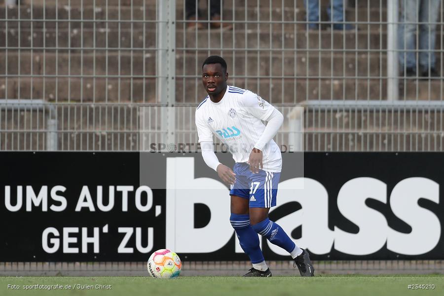 Benedict Mbuku, Stadion am Schönbusch, Aschaffenburg, 05.11.2022, sport, action, BFV, Fussball, November 2022, Saison 2022/2023, 20. Spieltag, Regionalliga Bayern, FVI, SVA, FV Illertissen, SV Viktoria Aschaffenburg - Bild-ID: 2345210 Benedict Mbuku, Stadion am Schönbusch, Aschaffenburg, 05.11.2022, sport, action, BFV, Fussball, November 2022, Saison 2022/2023, 20. Spieltag, Regionalliga Bayern, FVI, SVA, FV Illertissen, SV Viktoria Aschaffenburg - Bild-ID: 2345210