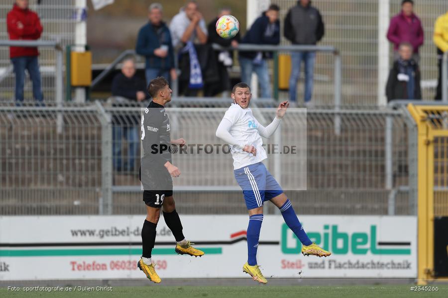 Niklas Meyer, Stadion am Schönbusch, Aschaffenburg, 05.11.2022, sport, action, BFV, Fussball, November 2022, Saison 2022/2023, 20. Spieltag, Regionalliga Bayern, FVI, SVA, FV Illertissen, SV Viktoria Aschaffenburg - Bild-ID: 2345266 Niklas Meyer, Stadion am Schönbusch, Aschaffenburg, 05.11.2022, sport, action, BFV, Fussball, November 2022, Saison 2022/2023, 20. Spieltag, Regionalliga Bayern, FVI, SVA, FV Illertissen, SV Viktoria Aschaffenburg - Bild-ID: 2345266