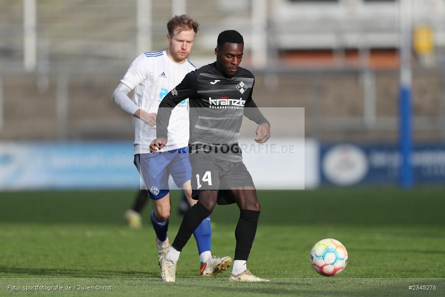 Jannik Ikendo Wanner, Stadion am Schönbusch, Aschaffenburg, 05.11.2022, sport, action, BFV, Fussball, November 2022, Saison 2022/2023, 20. Spieltag, Regionalliga Bayern, FVI, SVA, FV Illertissen, SV Viktoria Aschaffenburg - Bild-ID: 2345276