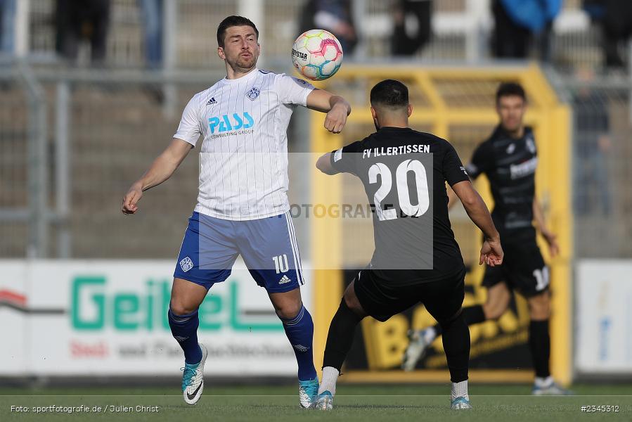Benjamin Baier, Stadion am Schönbusch, Aschaffenburg, 05.11.2022, sport, action, BFV, Fussball, November 2022, Saison 2022/2023, 20. Spieltag, Regionalliga Bayern, FVI, SVA, FV Illertissen, SV Viktoria Aschaffenburg - Bild-ID: 2345312