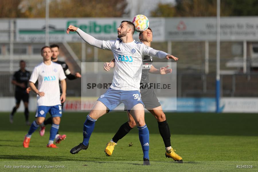 Marco Fritscher, Stadion am Schönbusch, Aschaffenburg, 05.11.2022, sport, action, BFV, Fussball, November 2022, Saison 2022/2023, 20. Spieltag, Regionalliga Bayern, FVI, SVA, FV Illertissen, SV Viktoria Aschaffenburg - Bild-ID: 2345328