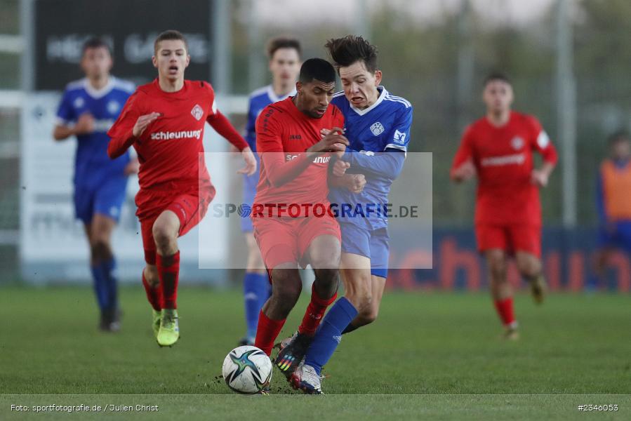 Ben Stapf, KRE Sportpark, Würzburg, 13.11.2022, sport, action, Fussball, BFV, November 2022, Saison 2022/2023, 13. Spieltag, Bayernliga U19, SVA, FWK, SV Viktoria Aschaffenburg, FC Würzburger Kickers - Bild-ID: 2346053