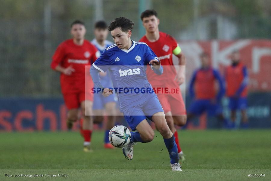 Ben Stapf, KRE Sportpark, Würzburg, 13.11.2022, sport, action, Fussball, BFV, November 2022, Saison 2022/2023, 13. Spieltag, Bayernliga U19, SVA, FWK, SV Viktoria Aschaffenburg, FC Würzburger Kickers - Bild-ID: 2346054