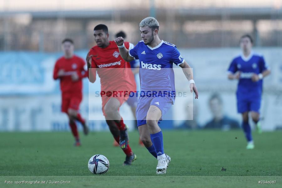 Alessio Bari, KRE Sportpark, Würzburg, 13.11.2022, sport, action, Fussball, BFV, November 2022, Saison 2022/2023, 13. Spieltag, Bayernliga U19, SVA, FWK, SV Viktoria Aschaffenburg, FC Würzburger Kickers - Bild-ID: 2346087