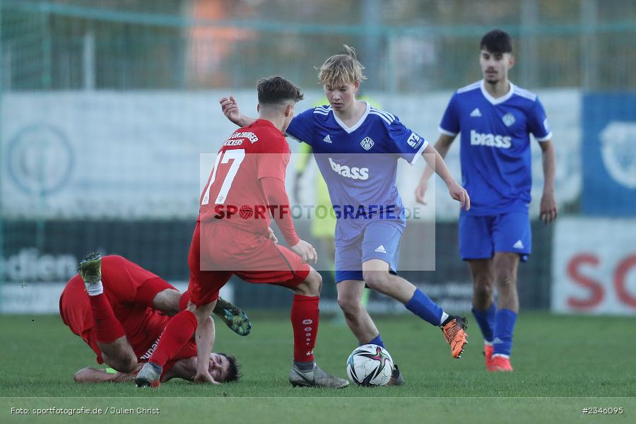 Luca Staab, KRE Sportpark, Würzburg, 13.11.2022, sport, action, Fussball, BFV, November 2022, Saison 2022/2023, 13. Spieltag, Bayernliga U19, SVA, FWK, SV Viktoria Aschaffenburg, FC Würzburger Kickers - Bild-ID: 2346095
