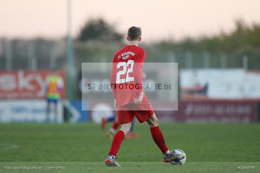 Luca Breunig, KRE Sportpark, Würzburg, 13.11.2022, sport, action, Fussball, BFV, November 2022, Saison 2022/2023, 13. Spieltag, Bayernliga U19, SVA, FWK, SV Viktoria Aschaffenburg, FC Würzburger Kickers - Bild-ID: 2346098
