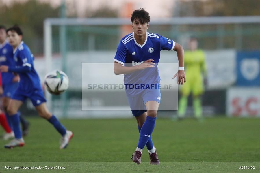 Danylo Barudi, KRE Sportpark, Würzburg, 13.11.2022, sport, action, Fussball, BFV, November 2022, Saison 2022/2023, 13. Spieltag, Bayernliga U19, SVA, FWK, SV Viktoria Aschaffenburg, FC Würzburger Kickers - Bild-ID: 2346102