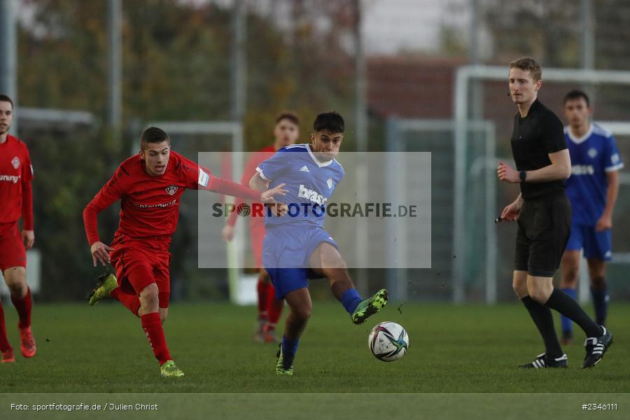 Rachid El Hassani, KRE Sportpark, Würzburg, 13.11.2022, sport, action, Fussball, BFV, November 2022, Saison 2022/2023, 13. Spieltag, Bayernliga U19, SVA, FWK, SV Viktoria Aschaffenburg, FC Würzburger Kickers - Bild-ID: 2346111