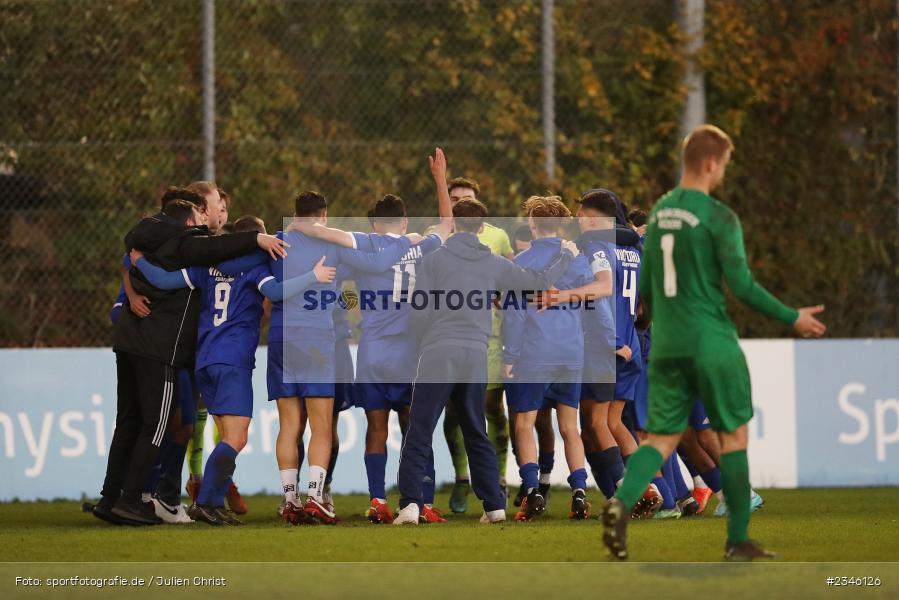 Mannschaftskreis, KRE Sportpark, Würzburg, 13.11.2022, sport, action, Fussball, BFV, November 2022, Saison 2022/2023, 13. Spieltag, Bayernliga U19, SVA, FWK, SV Viktoria Aschaffenburg, FC Würzburger Kickers - Bild-ID: 2346126