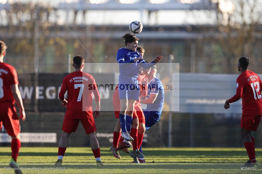 Ben Stapf, KRE Sportpark, Würzburg, 13.11.2022, sport, action, Fussball, BFV, November 2022, Saison 2022/2023, 13. Spieltag, Bayernliga U19, SVA, FWK, SV Viktoria Aschaffenburg, FC Würzburger Kickers - Bild-ID: 2346132
