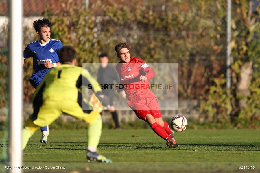 Dennis Deppner, KRE Sportpark, Würzburg, 13.11.2022, sport, action, Fussball, BFV, November 2022, Saison 2022/2023, 13. Spieltag, Bayernliga U19, SVA, FWK, SV Viktoria Aschaffenburg, FC Würzburger Kickers - Bild-ID: 2346170