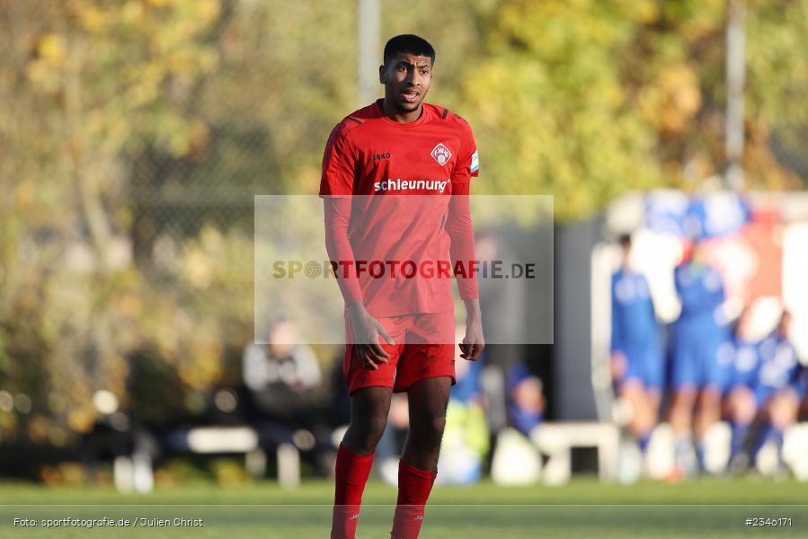 Geremi Perera, KRE Sportpark, Würzburg, 13.11.2022, sport, action, Fussball, BFV, November 2022, Saison 2022/2023, 13. Spieltag, Bayernliga U19, SVA, FWK, SV Viktoria Aschaffenburg, FC Würzburger Kickers - Bild-ID: 2346171