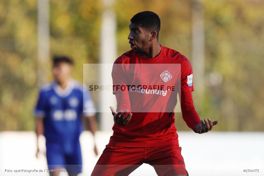 Geremi Perera, KRE Sportpark, Würzburg, 13.11.2022, sport, action, Fussball, BFV, November 2022, Saison 2022/2023, 13. Spieltag, Bayernliga U19, SVA, FWK, SV Viktoria Aschaffenburg, FC Würzburger Kickers - Bild-ID: 2346173